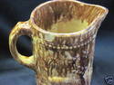 Early Brush McCoy Yellow Ware Pitcher Peacock Desi