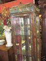 Victorian Marble & Mohagony Lighted Cabinets