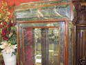 Victorian Marble & Mohagony Lighted Cabinets