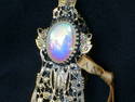 Interesting Nicole Romano Filagree Ring Faux Opal