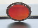 Sterling Silver Carnelian Stone Brooch