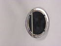 Sterling Silver Black Onyx Brooch