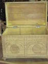 Natural Pine Trunk w/Carved Pineapple Motif