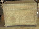 Natural Pine Trunk w/Carved Pineapple Motif