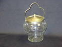 Vintage Cut Crystal Biscuit Jar w/Metal Lid