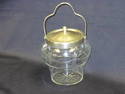 Vintage Cut Crystal Biscuit Jar w/Metal Lid