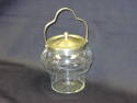 Vintage Cut Crystal Biscuit Jar w/Metal Lid