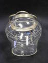 Vintage Cut Crystal Biscuit Jar w/Metal Lid