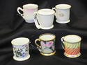 Set of Six Vintage Ceramic Shaving Mugs/Cups