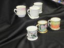 Set of Six Vintage Ceramic Shaving Mugs/Cups