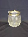 Rare and Beautiful Crystal Biscuit Jar w/Handle an