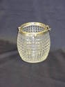 Rare and Beautiful Crystal Biscuit Jar w/Handle an