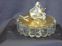 Heisey Glass Covered Dish with Glass Flower Handle