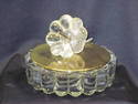 Heisey Glass Covered Dish with Glass Flower Handle