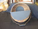 Hinged Bushel Basket with Copper Handle