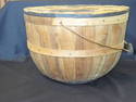 Hinged Bushel Basket with Copper Handle