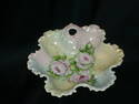 Victorian Pink Handpainted Ruffle Edge Dish