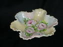 Victorian Pink Handpainted Ruffle Edge Dish