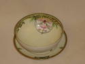 2 Pcs Nippon Handpt'd Footed Serving Dish  & Under