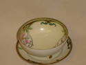 2 Pcs Nippon Handpt'd Footed Serving Dish  & Under