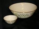 Lenox HOLIDAY/HOLLY Bowls Chip N Dip 24 kt Gold Tr