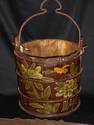 Antique Painted Asian Water Pail with Handle