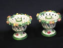 Pair of Handpainted Italian Candleholders