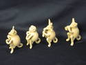 Set of Four Interesting Clay Musician Animals