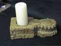 Interesting Rustic Wooden Carved Candle Holder