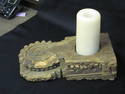 Interesting Rustic Wooden Carved Candle Holder