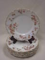 Set of Six Pink Floral Dessert Plates - Germany