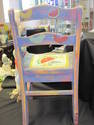 Vintage Hand Painted Child's Chair - Birds and Fru