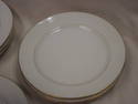 Set of Eight White Plates w/Gold Double Gilding