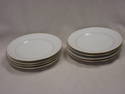 Set of Eight White Plates w/Gold Double Gilding