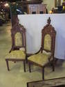 ANTIQUE GOTHIC REVVL VICTORIAN WALNUT CHAIR - 2 AV