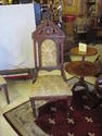 ANTIQUE GOTHIC REVVL VICTORIAN WALNUT CHAIR - 2 AV