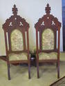 ANTIQUE GOTHIC REVVL VICTORIAN WALNUT CHAIR - 2 AV