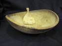 Antique Primitive Wooden Dough/Butter Bowl & Paddl