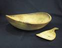 Antique Primitive Wooden Dough/Butter Bowl & Paddl