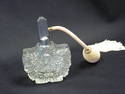 Vintage Crystal Cut Perfume Bottle with Atomizer 