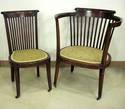 Pair, Antique Mahogany Mr/Mrs His/Hers Parlor Chai