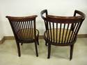 Pair, Antique Mahogany Mr/Mrs His/Hers Parlor Chai