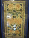 Antique Oriental Embroidered Cloth in Blue Frame