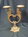 Nice 13 Inch Iron Painted Candleholder