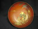 Thai Wooden Red & Gold Hand Painted Bowl