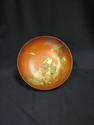 Thai Wooden Red & Gold Hand Painted Bowl