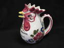 Italian Rooster Handpainted Pitcher