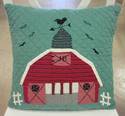 JUDI BOISSON 1992 QUILTED "BARN" PILLOW 