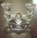 Val St. Lambert Crystal Candleholder for 2 Candles