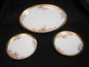 Austria A. P. "Queen" Oval Platter W/ 2 Plates